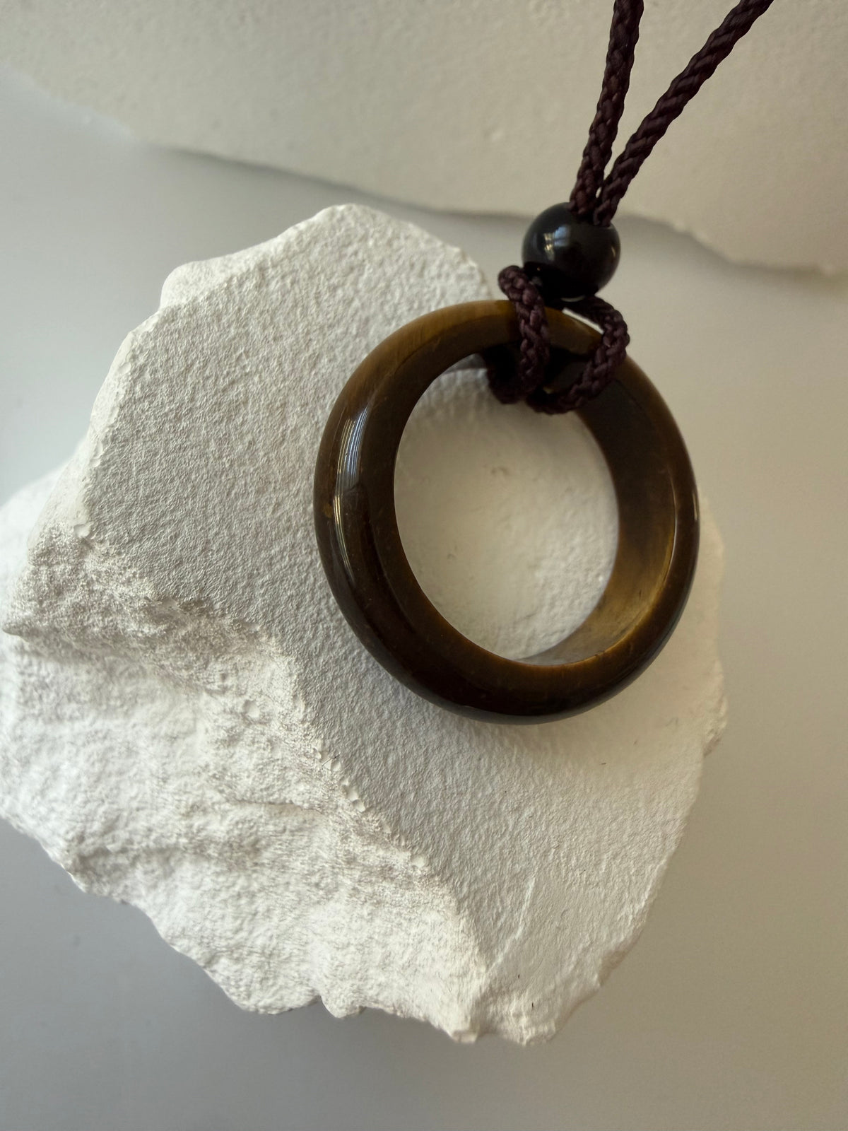 Tijgeroog ketting met ring