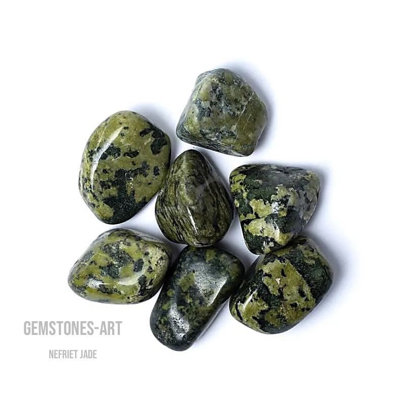 Nefriet jade trommelstenen A kwaliteit - 500 gram image 0