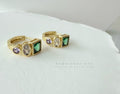 Oorbellen - Emerald Multicolor "Mini Hoops" image 0