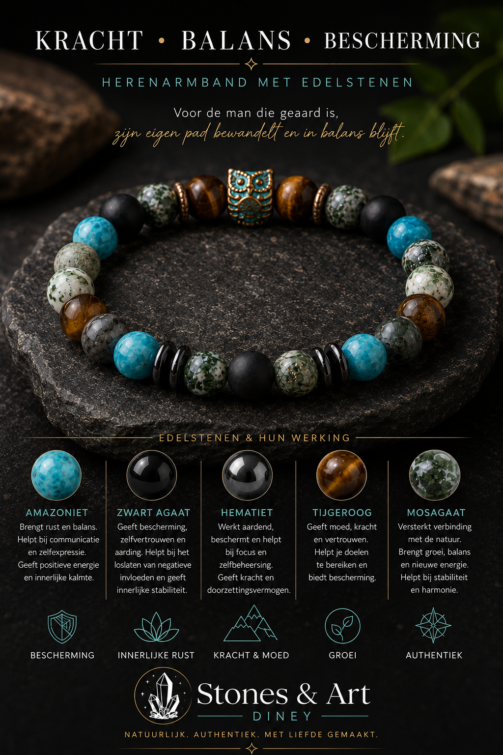 Herenarmband - Wijsheid