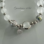 Armband maansteen met bergkristal image 1