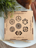 Chakra edelstenen harten set in opbergdoos/geschenkdoos image 1
