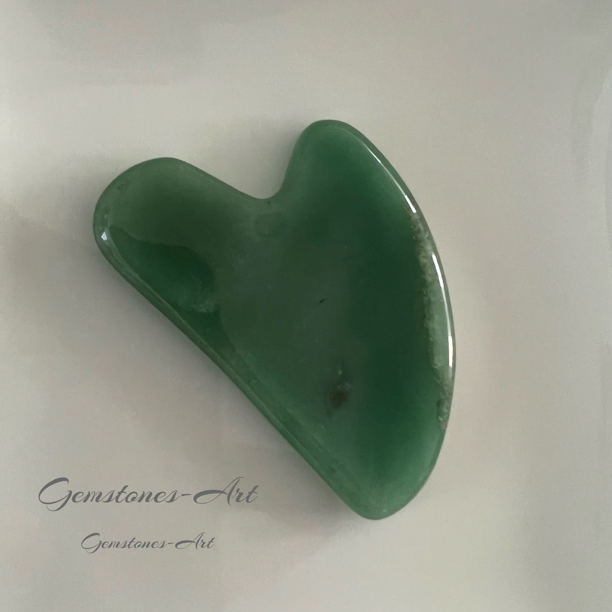 Guasha schraper Groene Aventurijn Hart image 1