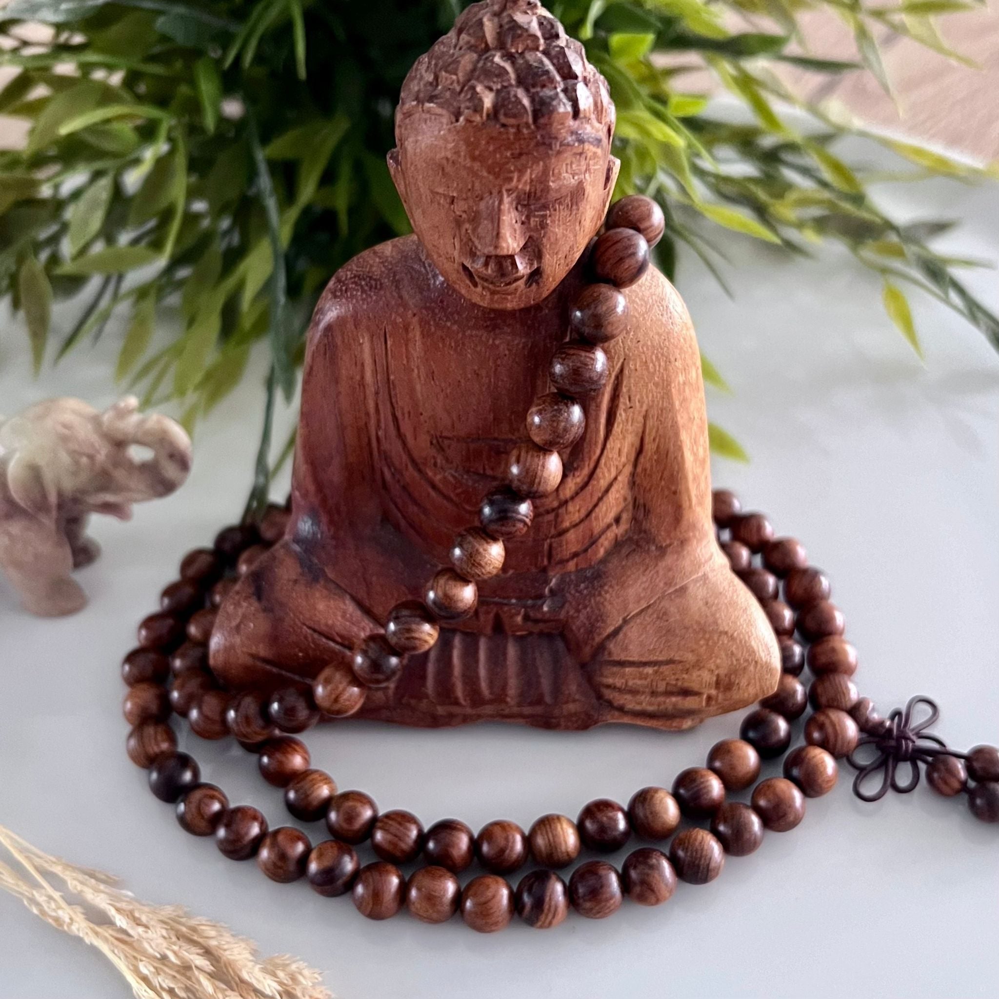 Mala ketting ( 108 houten kralen) image 1
