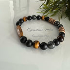 Armband (handmade) Toermalijn/tijgeroog/kokos/kraal -( handmade) image 1