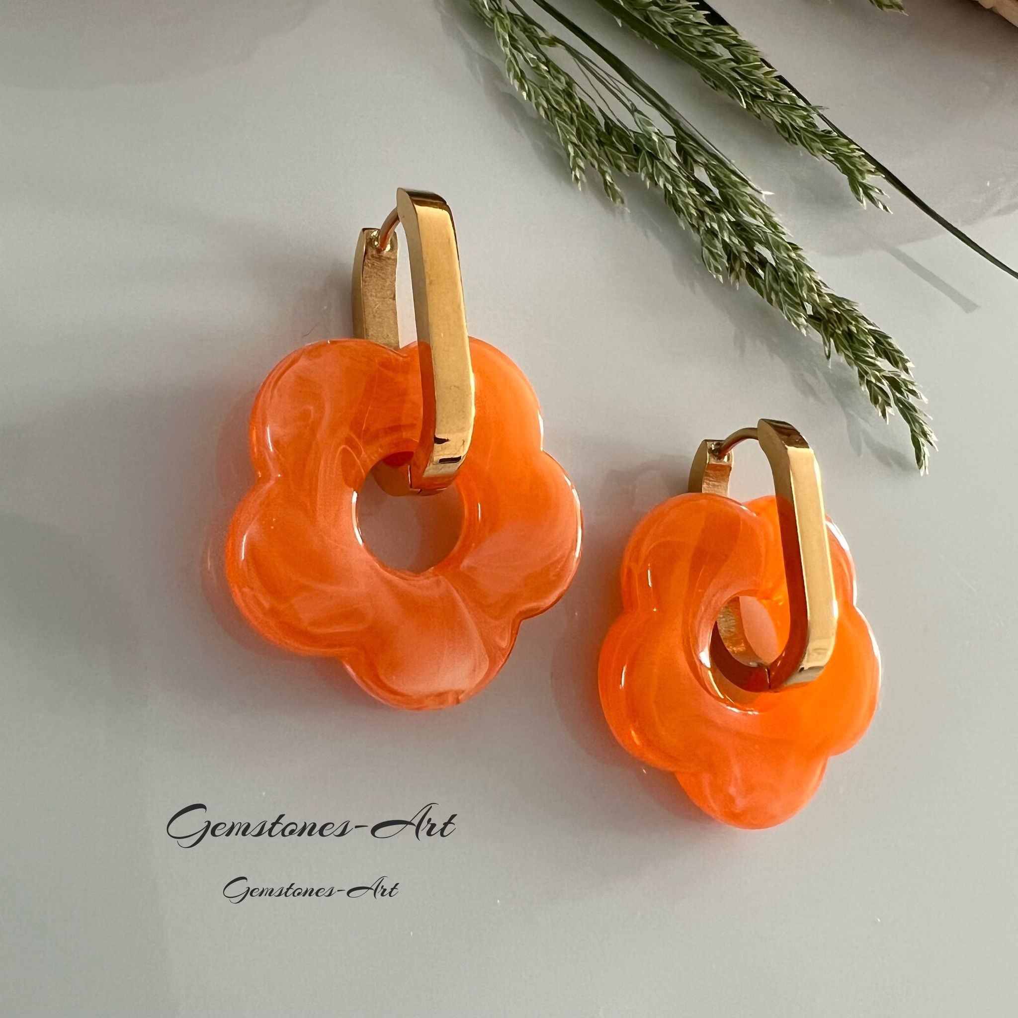 Oorbellen flower - Grieks keramiek image 2