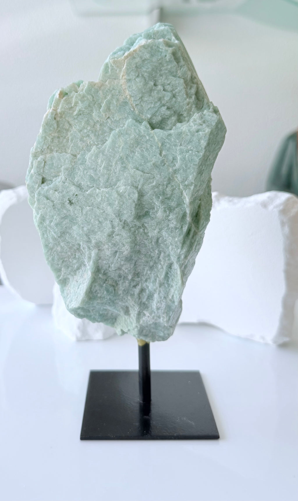 Amazoniet op standaard — een stukje natuur als kunstobject