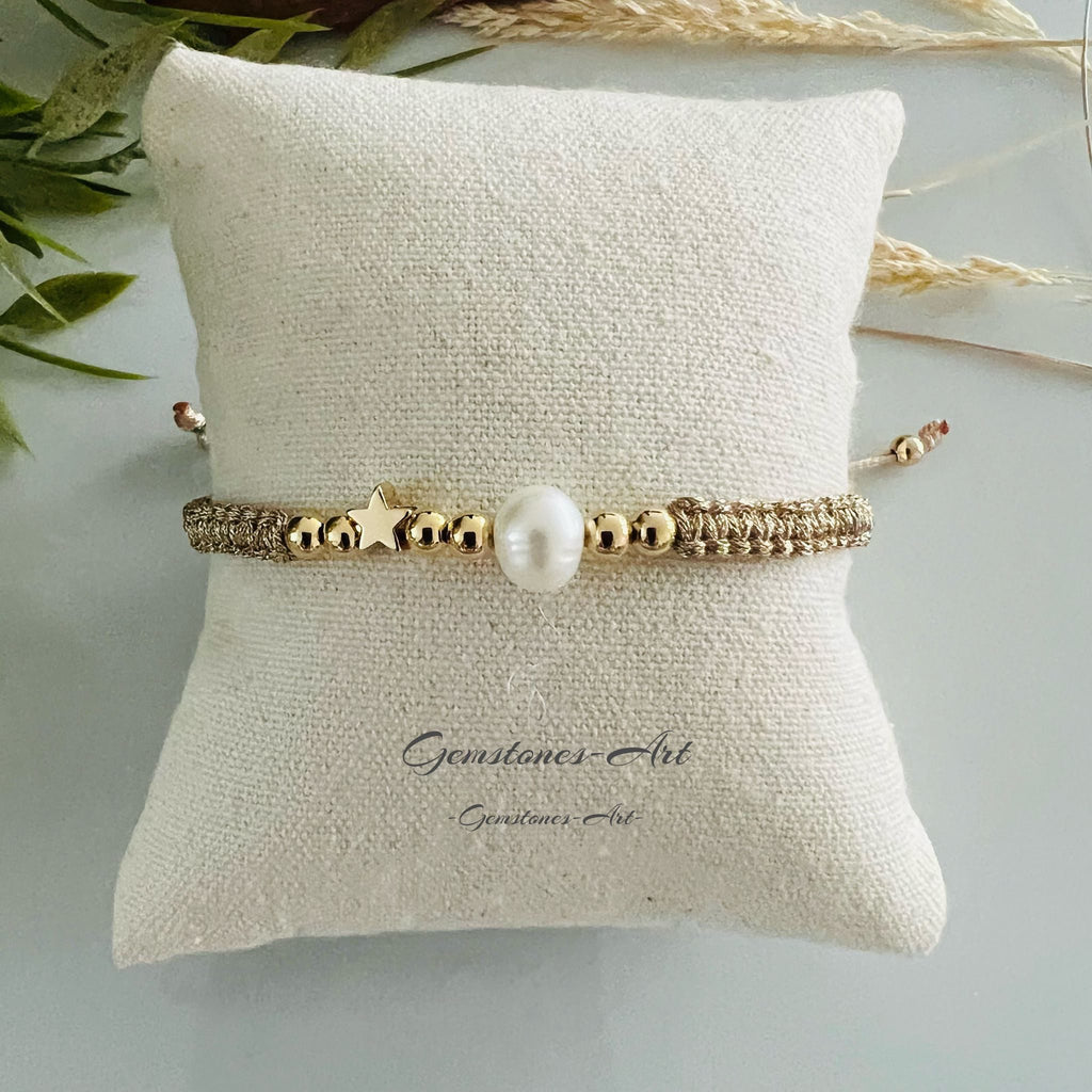 Armband Goldy zoetwaterparel image 0