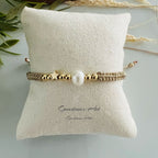 Armband Goldy zoetwaterparel image 0