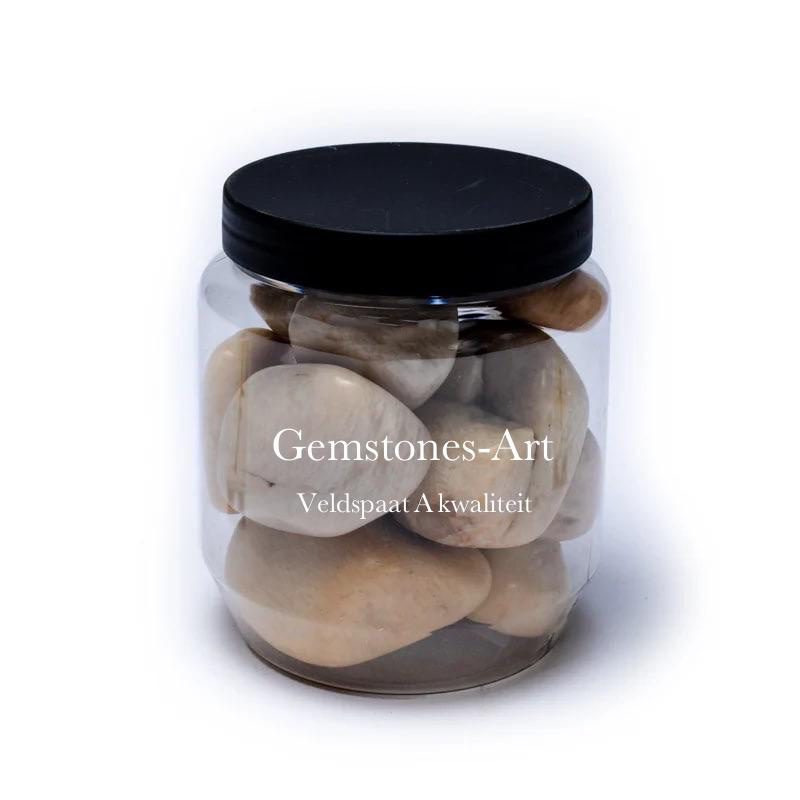 Veldspaat trommelstenen A kwaliteit - 500 gram image 1