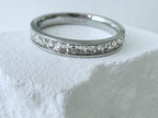 Titanium ring met kristalheldere zirkonia