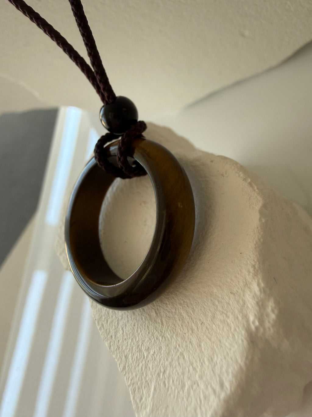 Tijgeroog ketting met ring