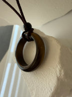 Tijgeroog ketting met ring