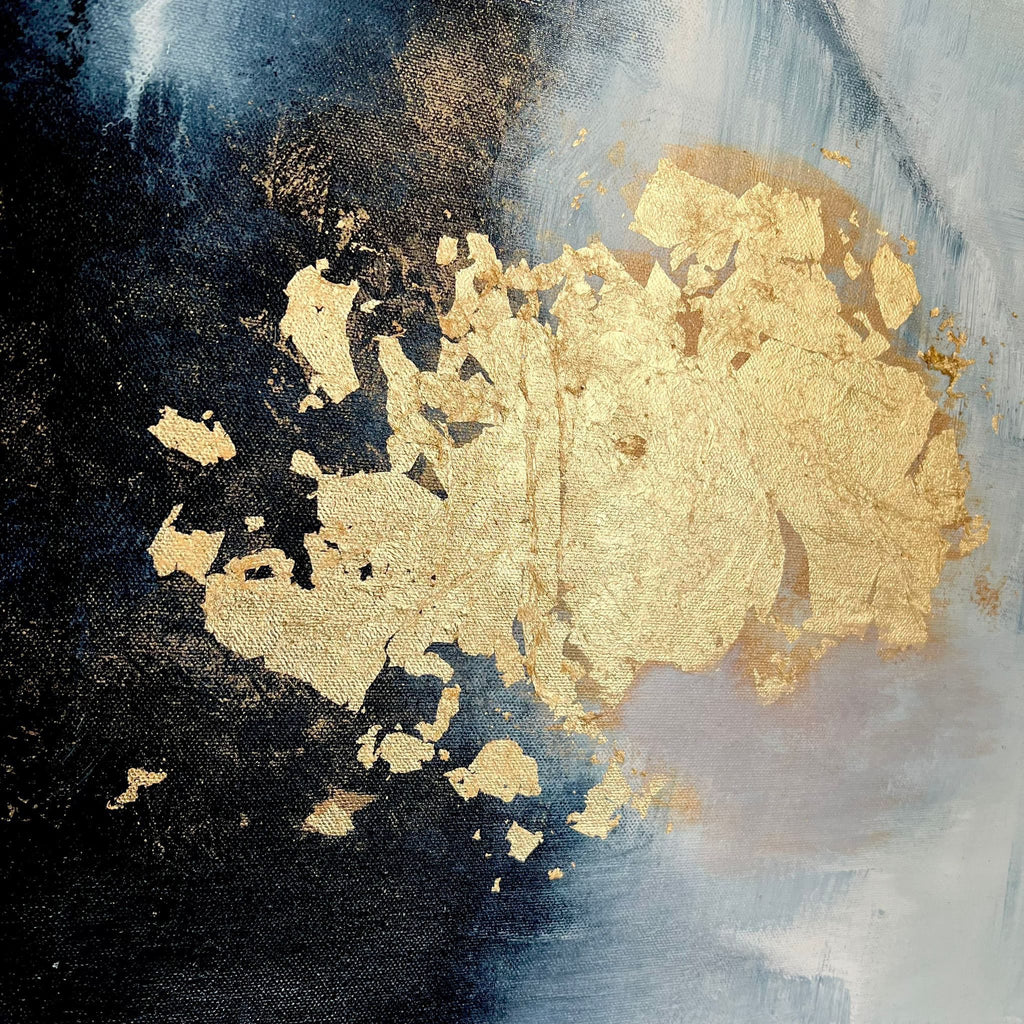 antique vase with gold leaf image 3
