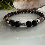 Armband Bronziet/kokos/kraal/hematiet - (handmade) image 0