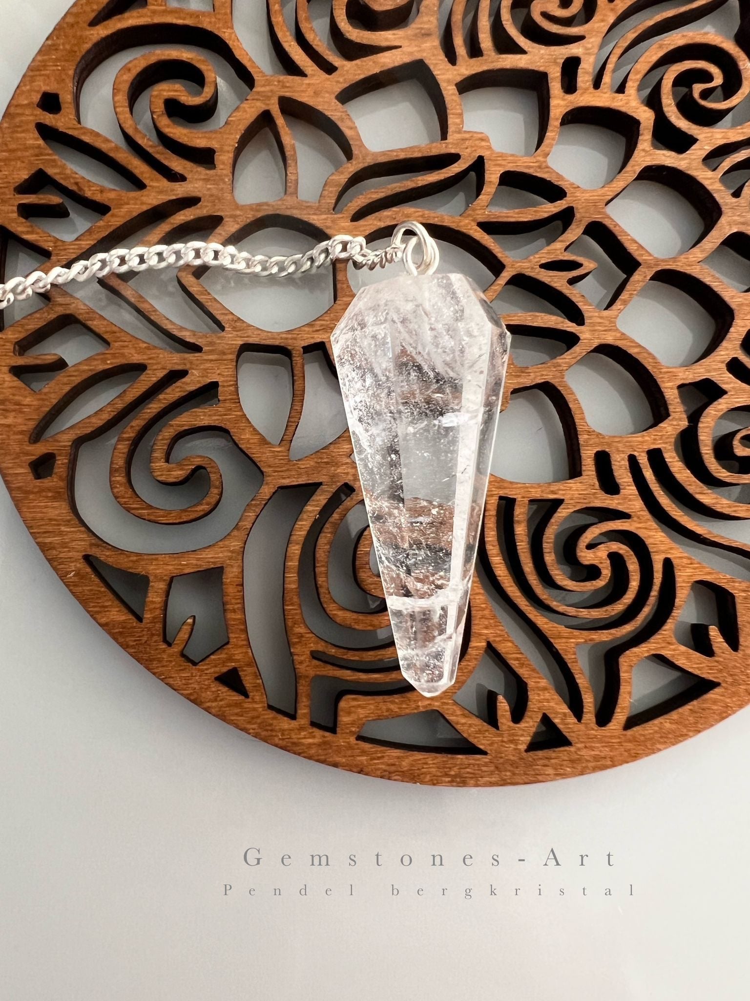 Pendel edelsteen Bergkristal facet image 1