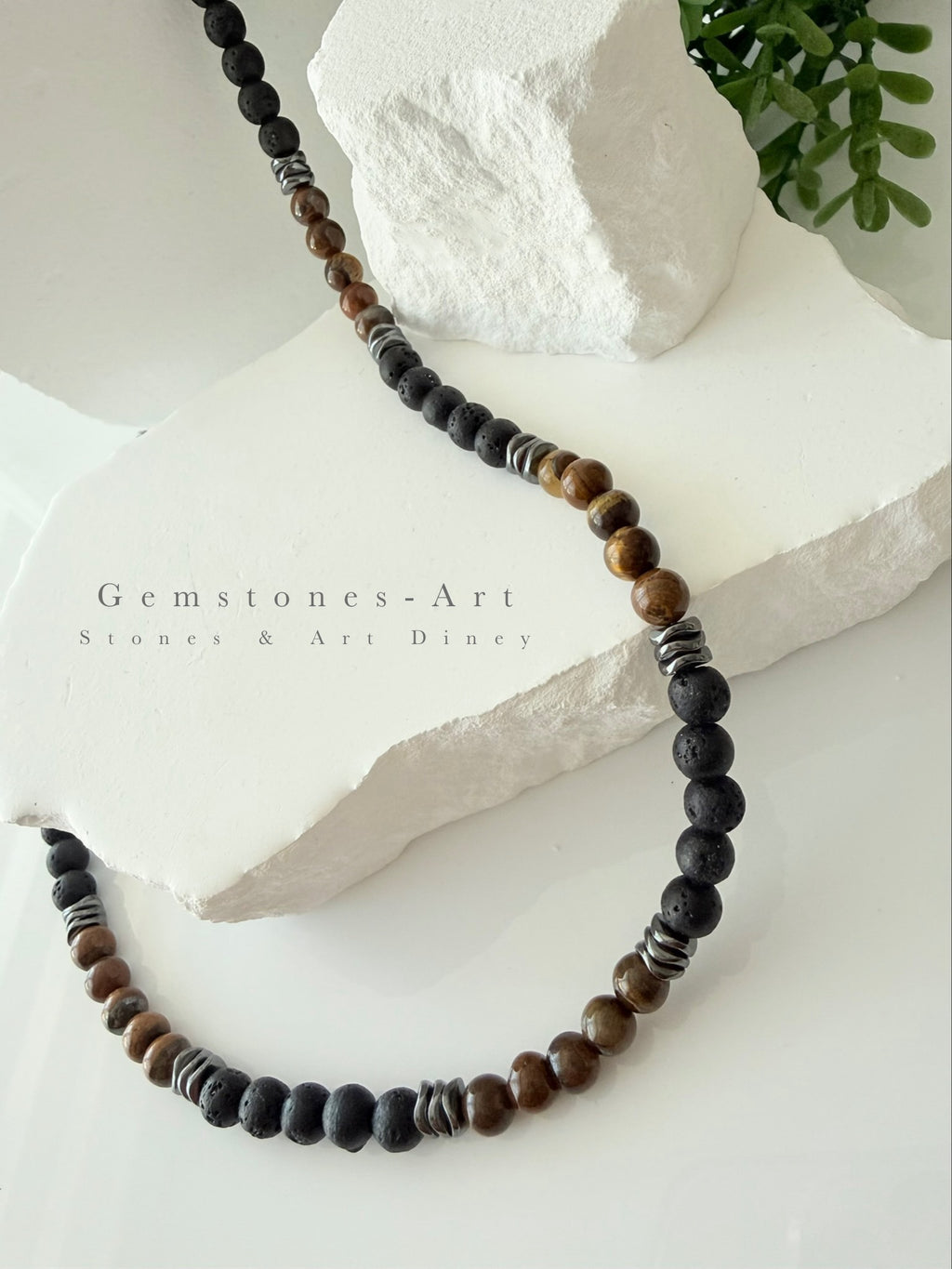 Heren edelstenen ketting image 2