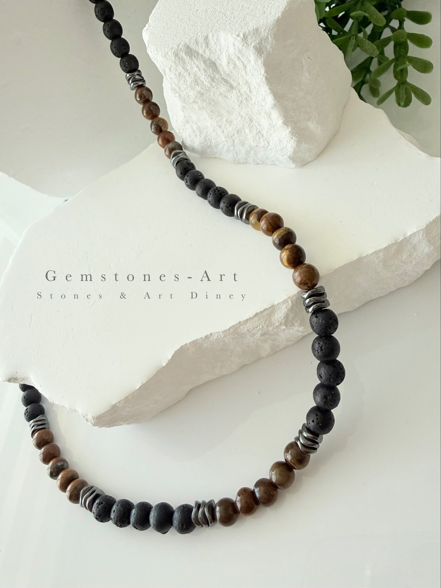 Heren edelstenen ketting image 2