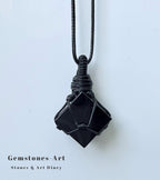 Obsidiaan kubus (handmade) image 2