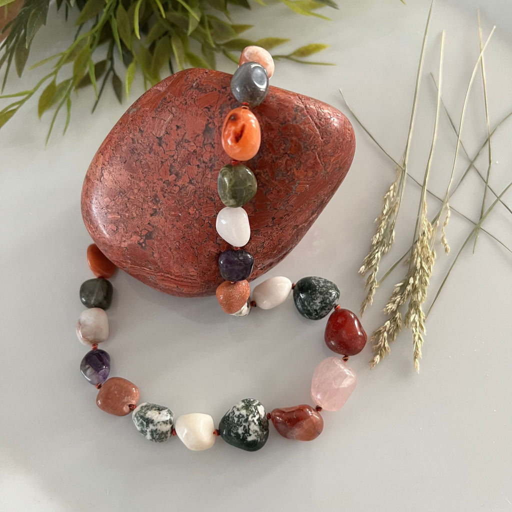 Edelstenen ketting (handmade) image 2