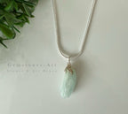 ketting met Aquamarijn hanger -925 zilver image 0