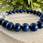 Armband lapis lazuli met bergkristal image 2