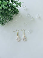 Bergkristal facet oorhangers- 14kt goud image 3