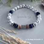 HOWLITE Heren armband / met Sodaliet &amp; Keltische knoop image 2