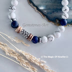 HOWLITE Heren armband / met Sodaliet &amp; Keltische knoop image 0