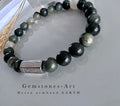 Twee Heren armbanden Groene Jaspis / picture Jaspis image 0