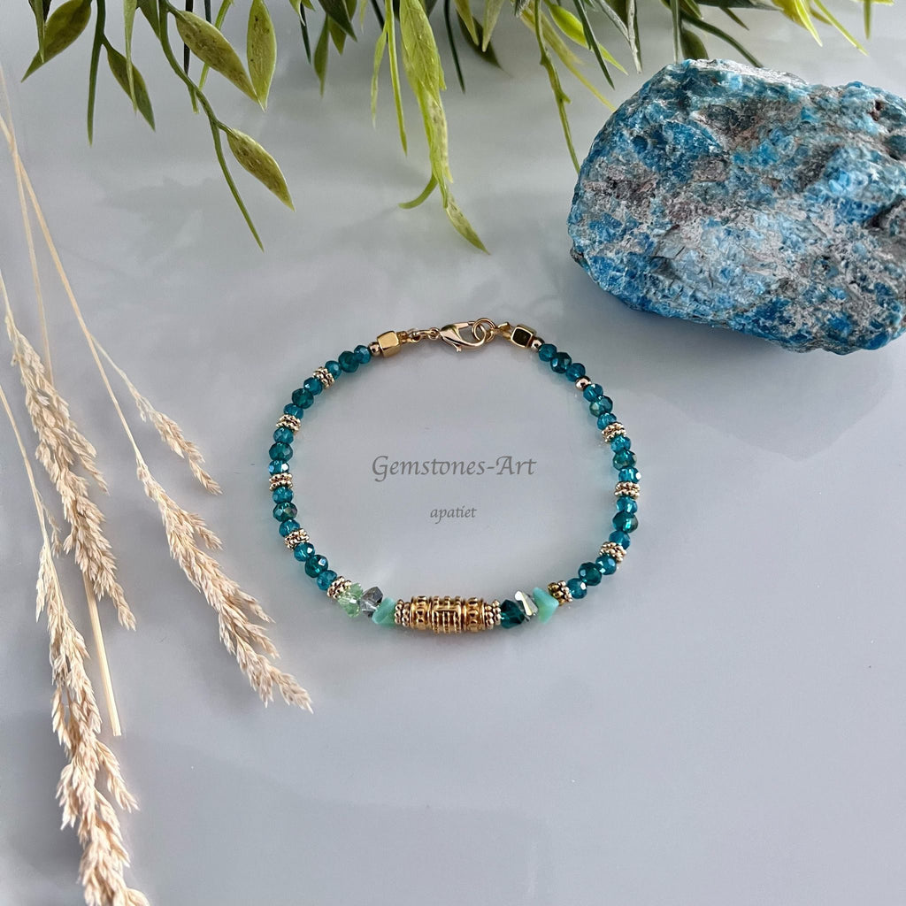Armband Apatite (facet kraal) image 1