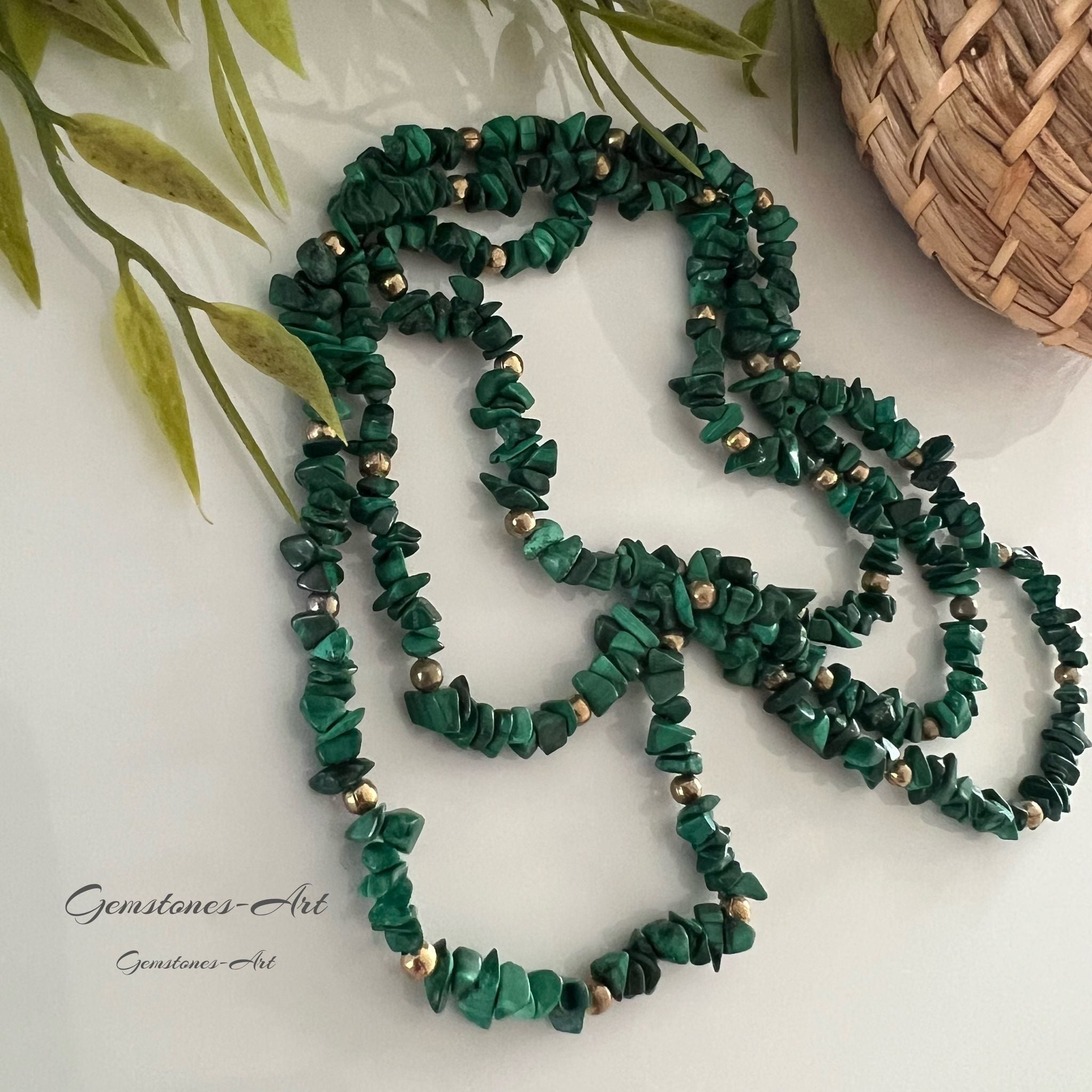 Ketting met split malachiet image 2