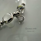 Armband maansteen met bergkristal image 2