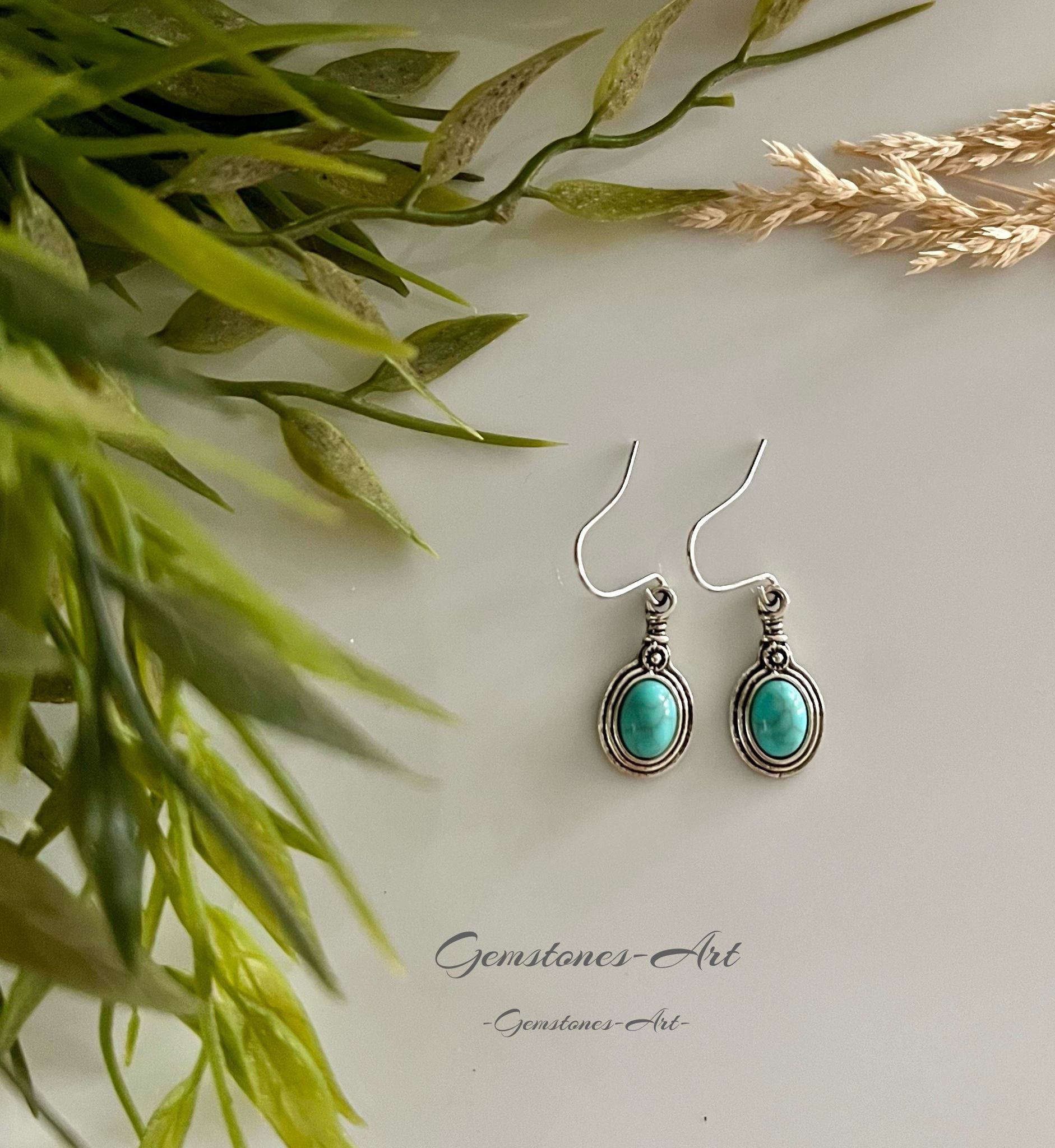 Oorbellen turquoise image 0