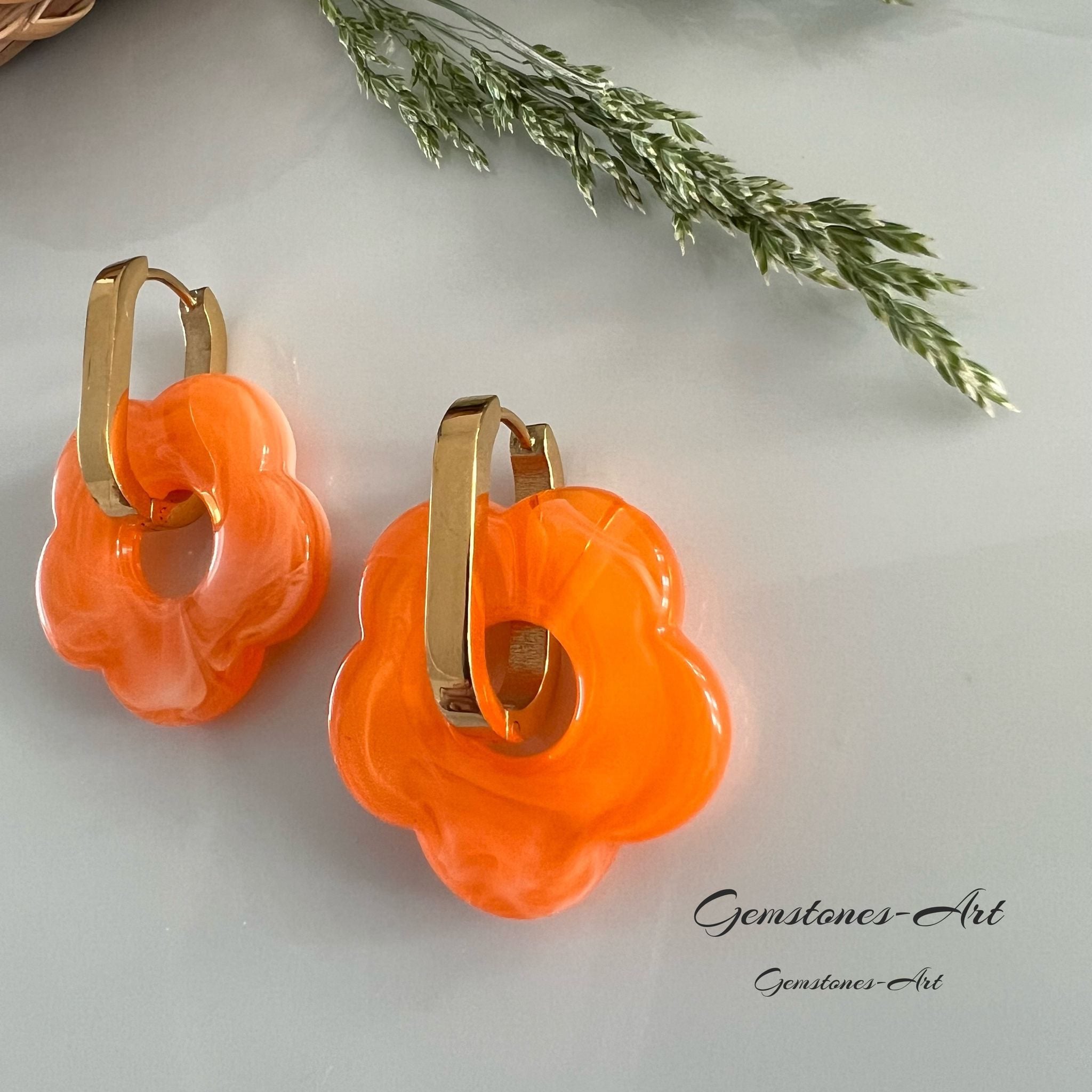 Oorbellen flower - Grieks keramiek image 3