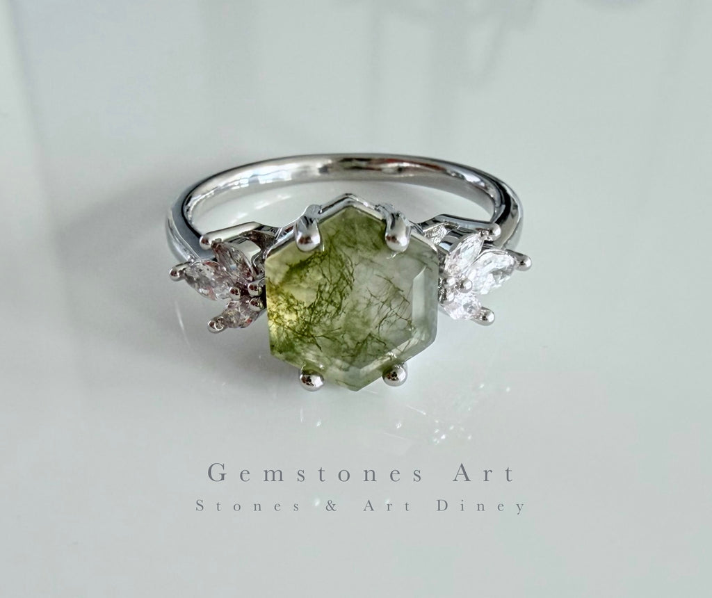 Ring Mosagaat zilver