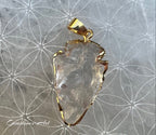 Bergkristal Hanger ( goudkleurig) image 1