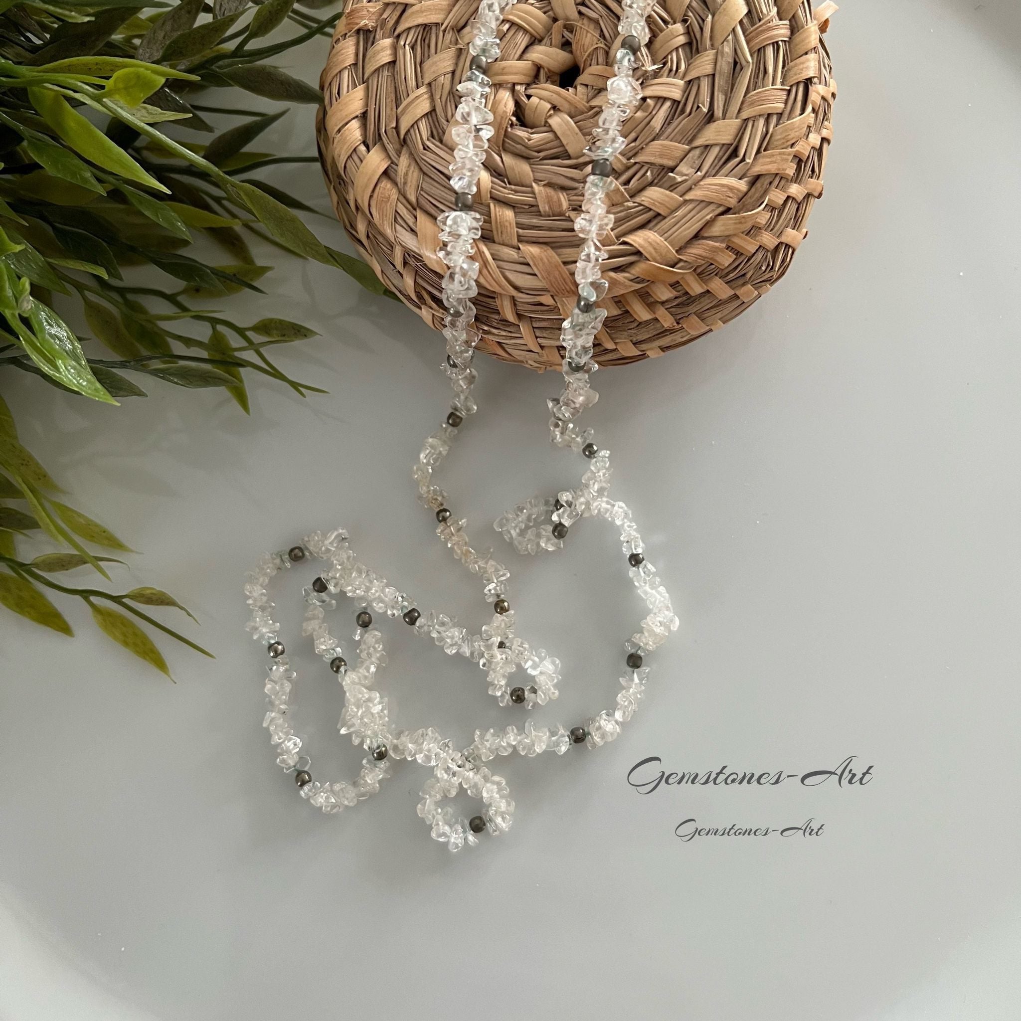 Ketting met split bergkristal image 0