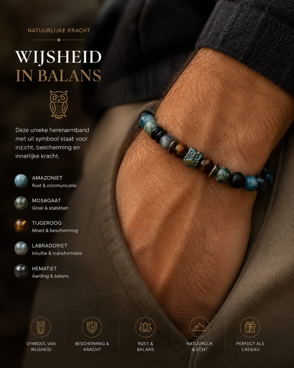 Herenarmband - Wijsheid