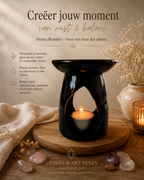 Aroma etherische olie branderZwart keramiek