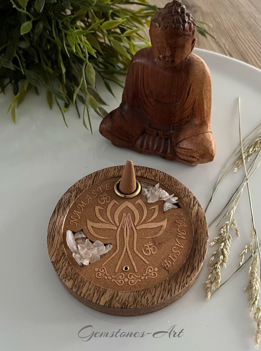 Wierook houder rond lotus image 0