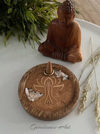Wierook houder rond lotus image 0