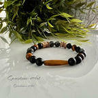Armband (handmade) Toermalijn/tijgeroog/kokos/kraal -( handmade) image 0