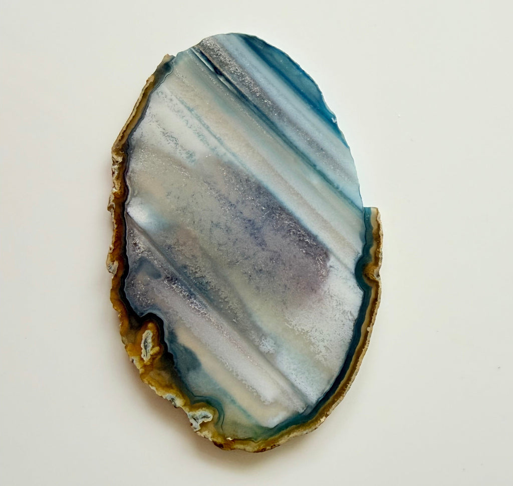 Agaat blauw gekleurd