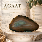 Agaat bruin/blauw gekleurd