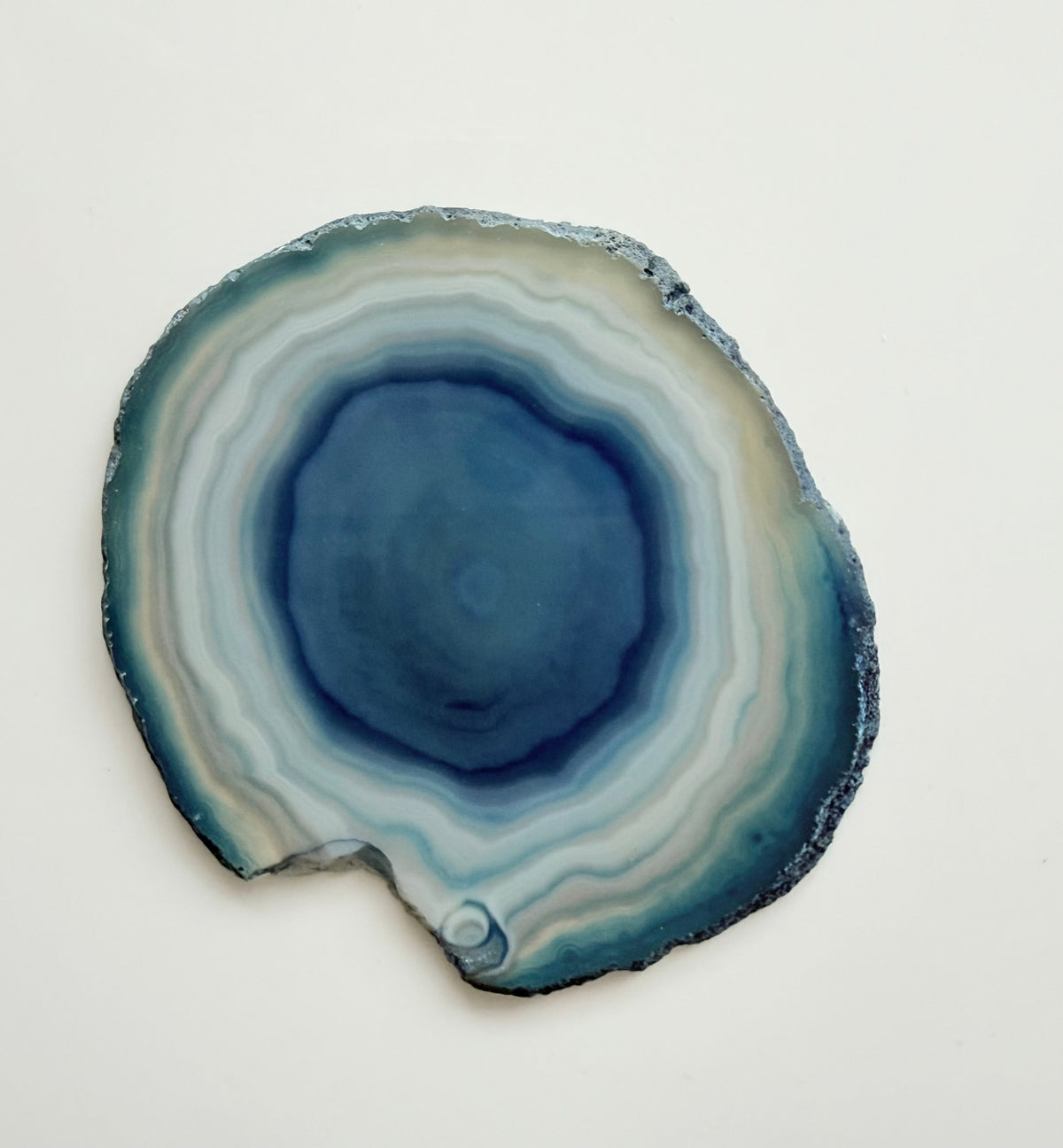 Agaat blauw gekleurd