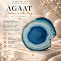 Agaat blauw gekleurd