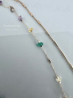 Edelstenen ketting dubbel image 0