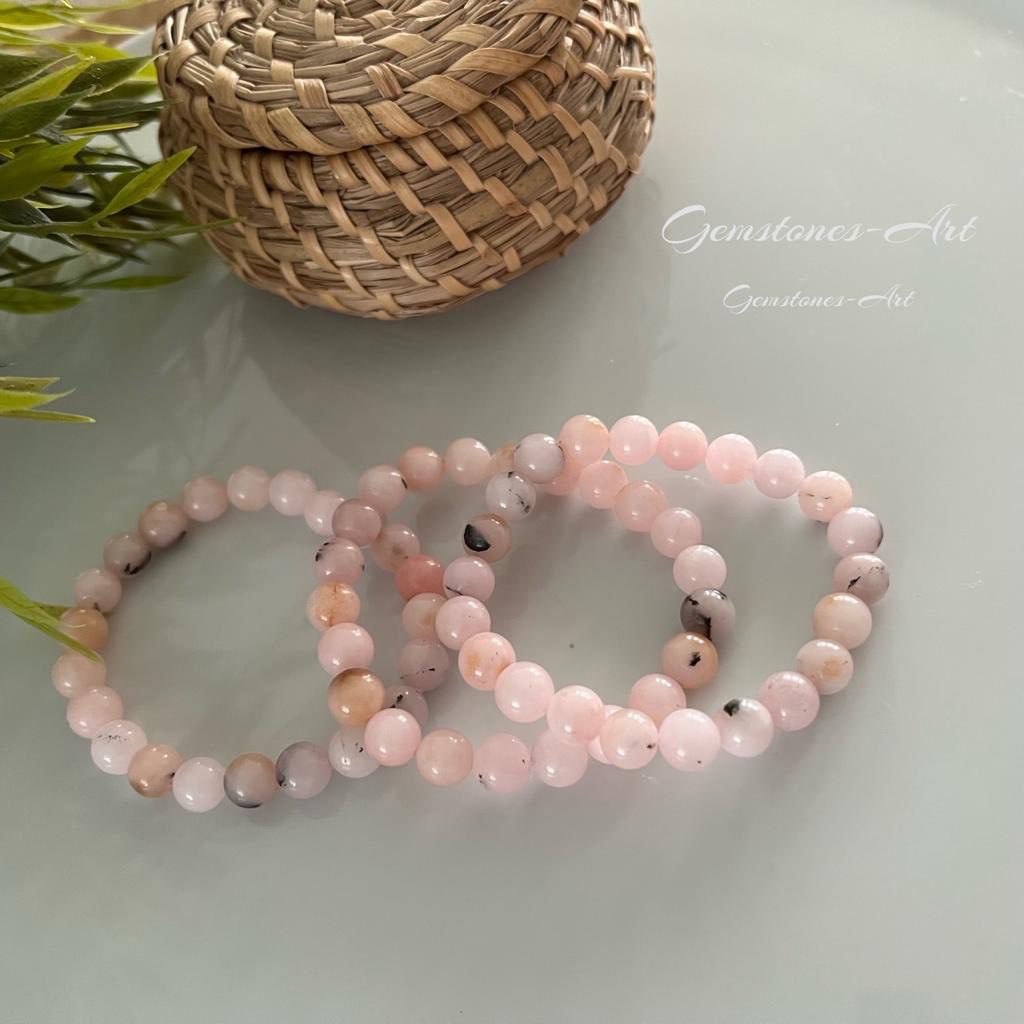 Armband  (handmade) roze Opaal image 2