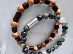 Twee Heren armbanden Groene Jaspis / picture Jaspis image 3